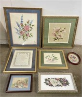Selection of Cross Stitch & Needlepoint Pictures