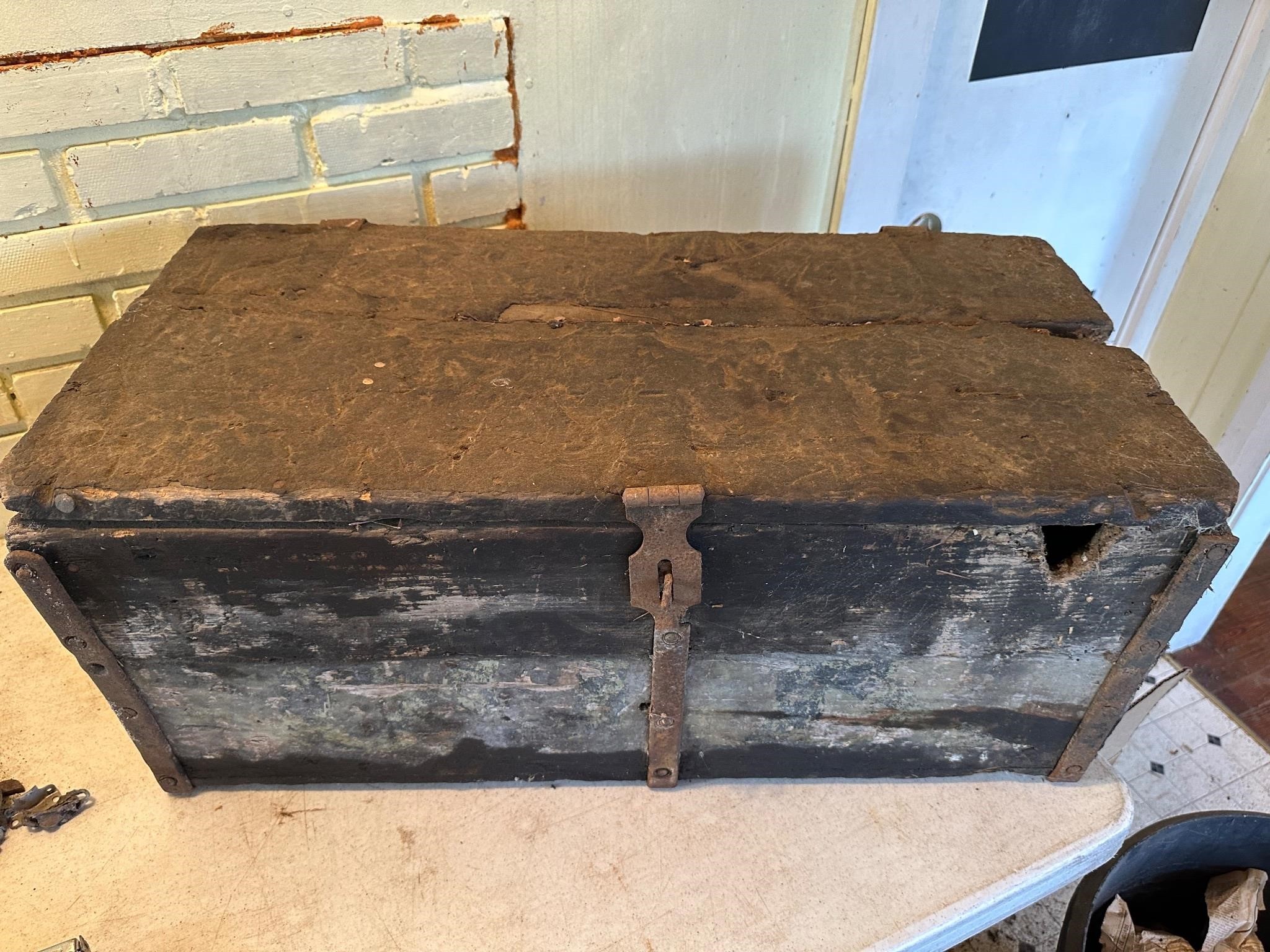 Old Wood Toolbox Trunk