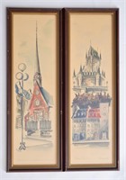 Two Watercolors of Quebec City