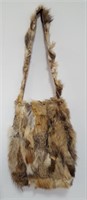 Vintage Handmade Rabbit Fur Shoulder Purse