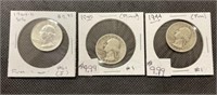 1940, 1944, 1964 D Quarters