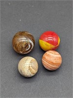 Lot Of 4 Marbles