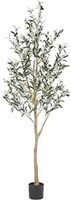 Realead 6ft Artificial Olive Tree, Tall Faux Olive