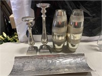 Lot of 5 Silver Decor Items