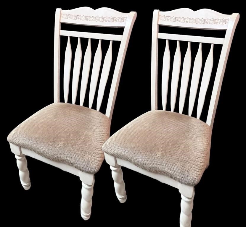 Beautiful Ivory Colored Upholstered Chairs