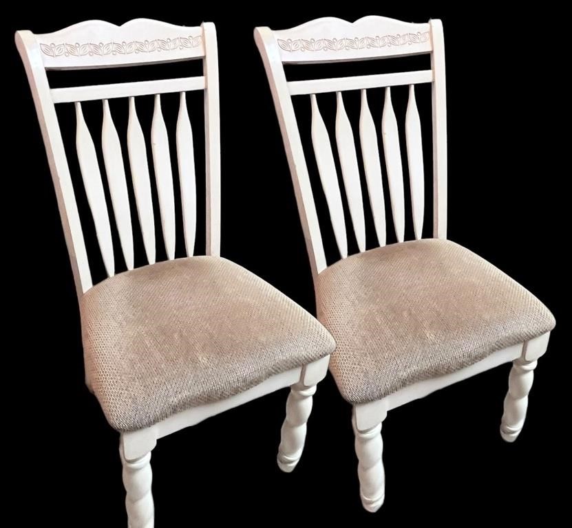 Beautiful Ivory Colored Upholstered Chairs