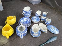 Vintage Japanese Tea Set with Cups & Plates