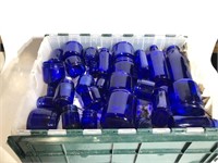 Lot of Cobalt Blue Jars & Bottles
