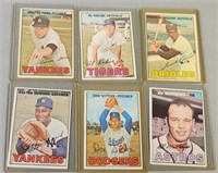 1967 Topps Baseball Star Cards; Ford; Kaline etc