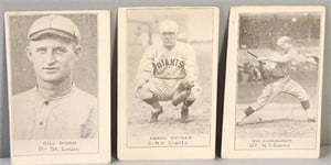 3 1921 National Caramel Baseball Cards