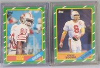 1986 Jerry Rice & Steve Young RC's Football Cards