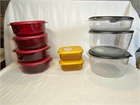 #5 Tupperware - 9pc Various Pop Lid Storage Pcs