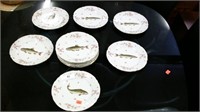 Set Of 11 Antique  Fish Plates