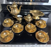 Vintage Royal Winton gold plated tea set