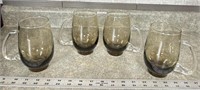 (4) vintage drinking glasses