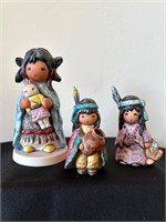 Signed Goebel Germany Native American Figurines