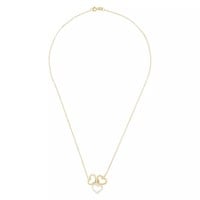 10 Kt Tri Color Gold Heart Necklace