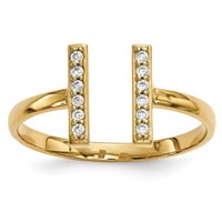 14 kt- Diamond Modern Design  Ring