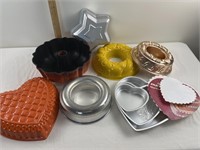 Variety of  cake pans, bundt pans &  jello molds