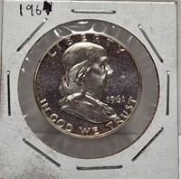 1961 Franklin Half 90% Silver