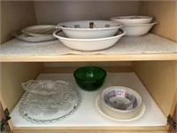 Glass and china dishes