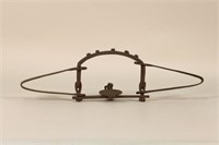 Early Handforged Wolf Trap w/ Five Riveted Teeth,