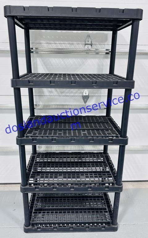 5 Tier Plastic Shelf 74x36x24 in (Easy Assembly