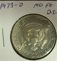 1973D No "FG" Kennedy Cladf Half