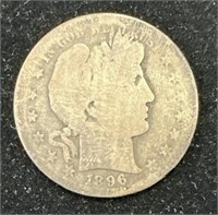 *KEY DATE* Silver 1896-S Barber Half Dollar