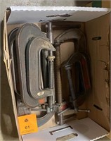 Box of industrial table clamps assorted sizes