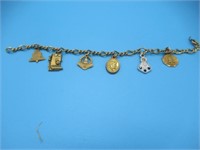 Gold Bracelet and Charms