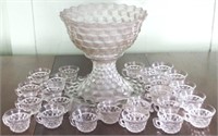 Fostoria American Punch Bowl and Cups Set