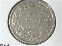 1893 (f) Canadian Silver 25 Cent