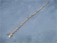 S.S. Vtg. Cleaned Aquamarine Bracelet Hallmarked