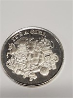 "Its A Girl" 1 Troy Ounce Silver Round by AMC
