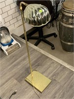 Brass Shell Shade Floor Lamp - adjustable Height