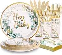 Baby Shower Plates Napkins Cups and CutlerY X2