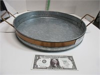 16" Serving Tray Galvenized (NEW)