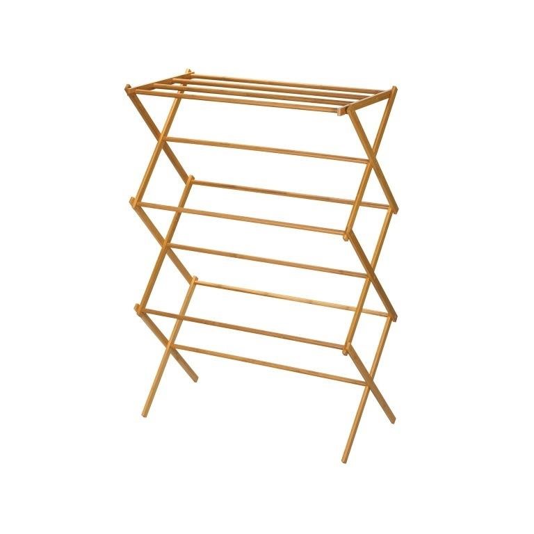 *NEW*Bamboo X-Frame Clothes Drying Rack, 29x42"
