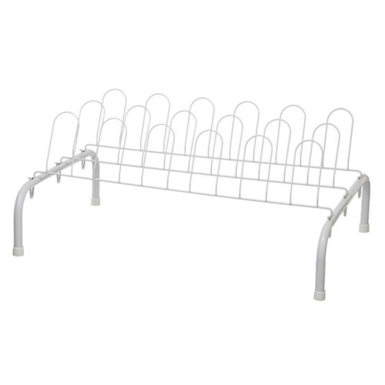 *Lightweight 9 Pair Freestanding Wire Shoe Rack*