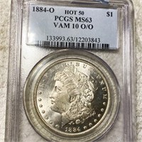 1884-O/O Morgan Silver Dollar PCGS - MS63