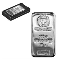 10 Ounce: Germania Mint .999 Fine Silver Bar