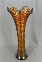 Ripple 15 1/2" vase - amber