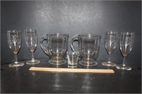 Large Footed Glass Mugs  2, Colts Cordial Glass