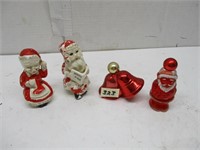Santa Salt & Pepper Shakers & Avon Figurine