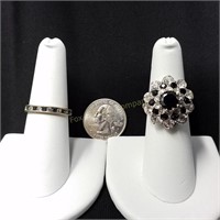 (2) Costume Jewelry Rings-Various Sizes