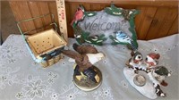 EAGLE    BASKET    CANDLE AND WALL PLAQUE  DUCKS