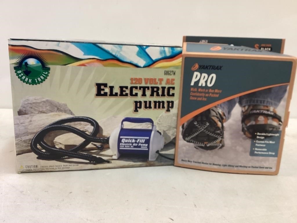 Ozark Trail AC/Electric Pump & Yaktrax Pro