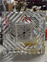 Lead crystal square clock