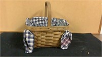 Longaberger Basket With Plastic Protector and